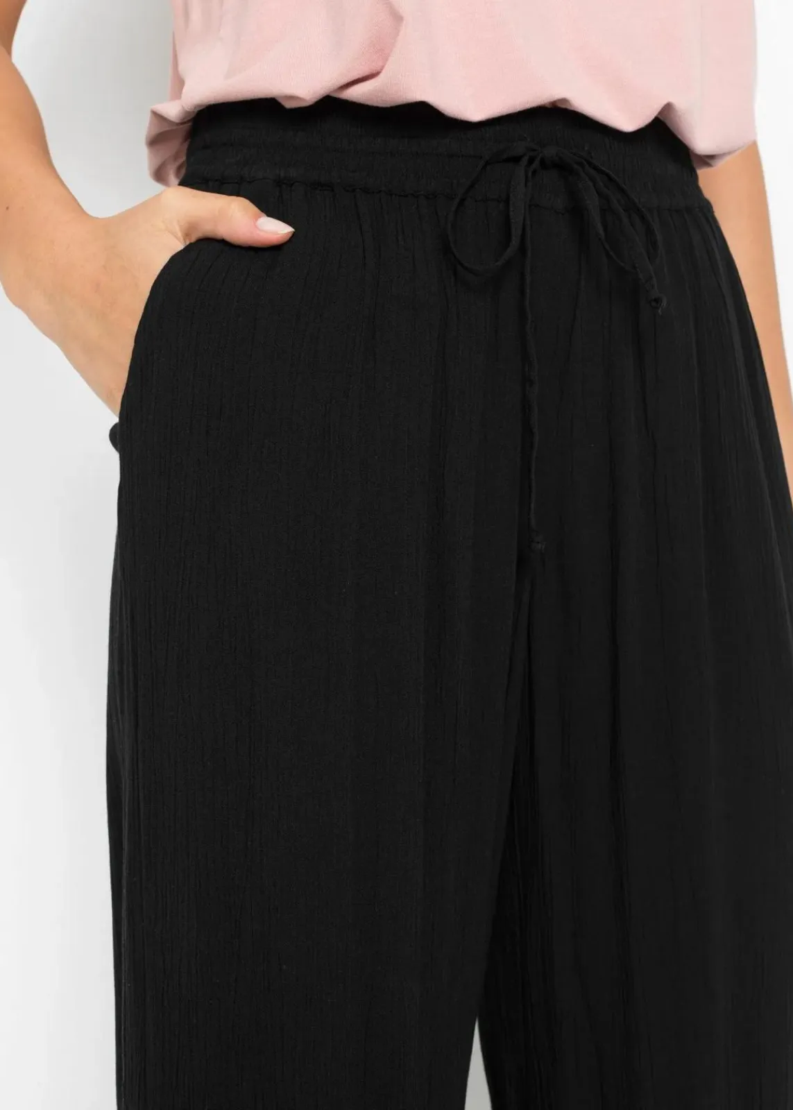 bonprix Bekleidung·Kleider|Hosen^Culotte aus Viskose schwarz