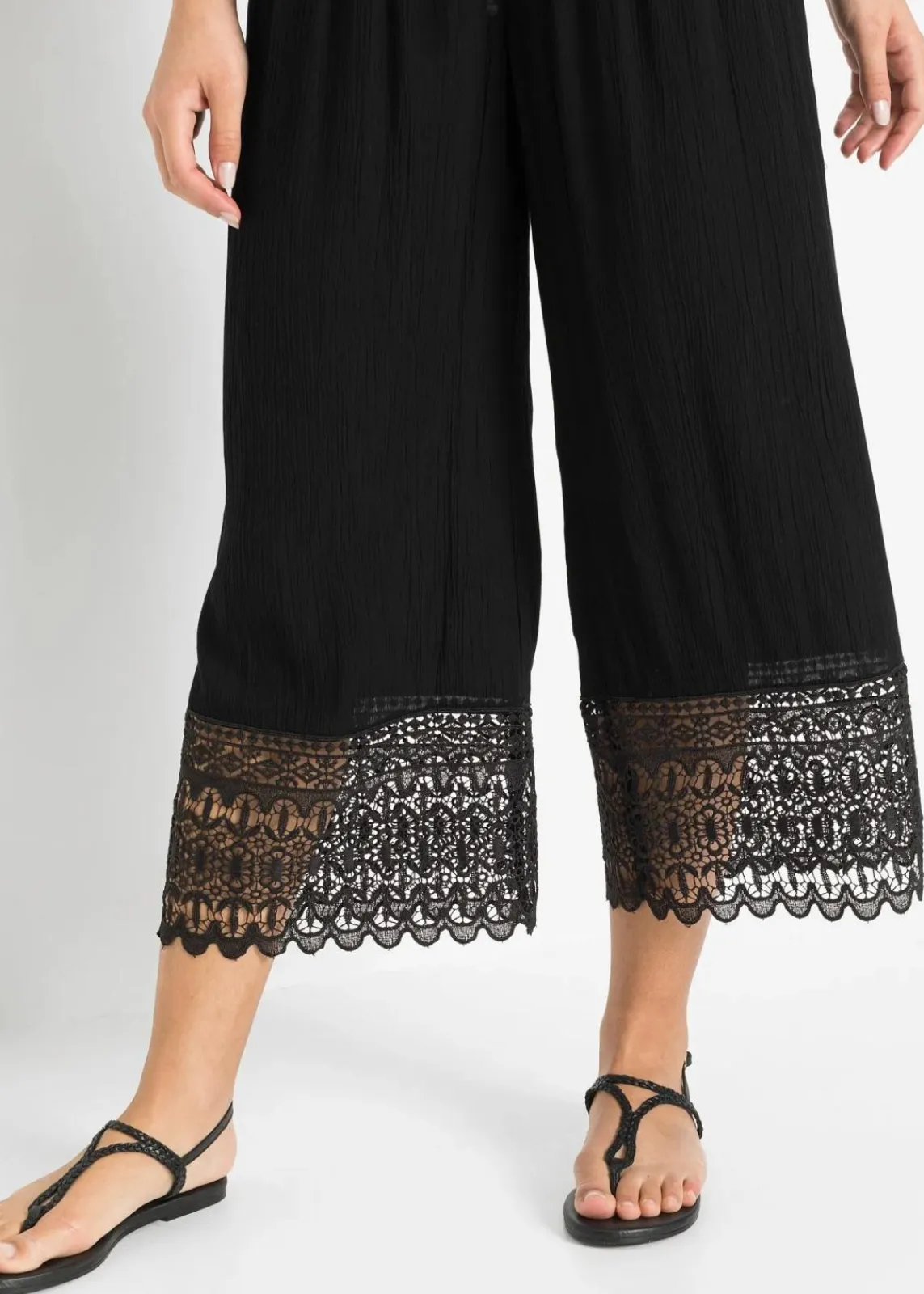 bonprix Bekleidung·Kleider|Hosen^Culotte aus Viskose schwarz