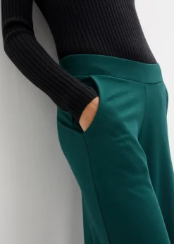 bonprix Hosen|Bekleidung·Kleider^Culotte aus Viskos-Mix tiefgrün