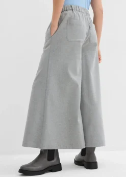 bonprix Bekleidung·Kleider|Hosen^Culotte in Wolloptik schattengrau meliert