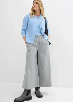 bonprix Bekleidung·Kleider|Hosen^Culotte in Wolloptik schattengrau meliert