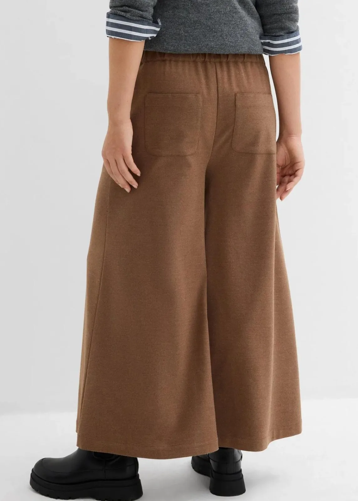 bonprix Hosen|Bekleidung·Kleider^Culotte in Wolloptik pimentbraun meliert