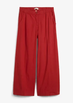 bonprix Hosen|Bekleidung·Kleider^Culotte mit elastischem Bund aus Viskose-Mix karminrot