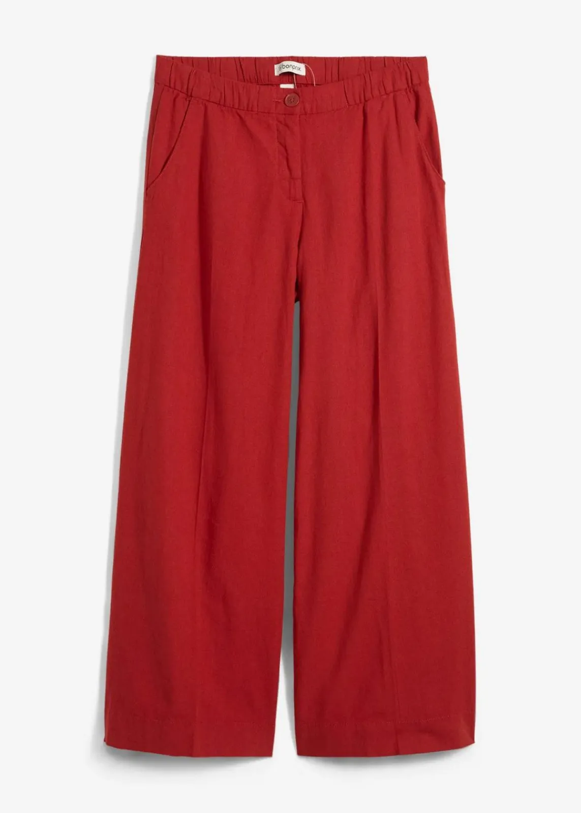 bonprix Hosen|Bekleidung·Kleider^Culotte mit elastischem Bund aus Viskose-Mix karminrot