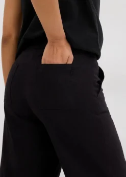 bonprix Bekleidung·Kleider|Hosen^Culotte mit elastischem Bund aus Viskose-Mix schwarz