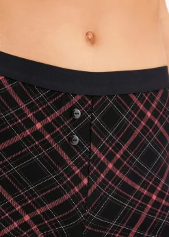bonprix Wäsche·Baumwollunterwäsche|Wäsche·Höschen^Damen Boxer mit Baumwolle (4er Pack) #schwarz kariert + schwarz