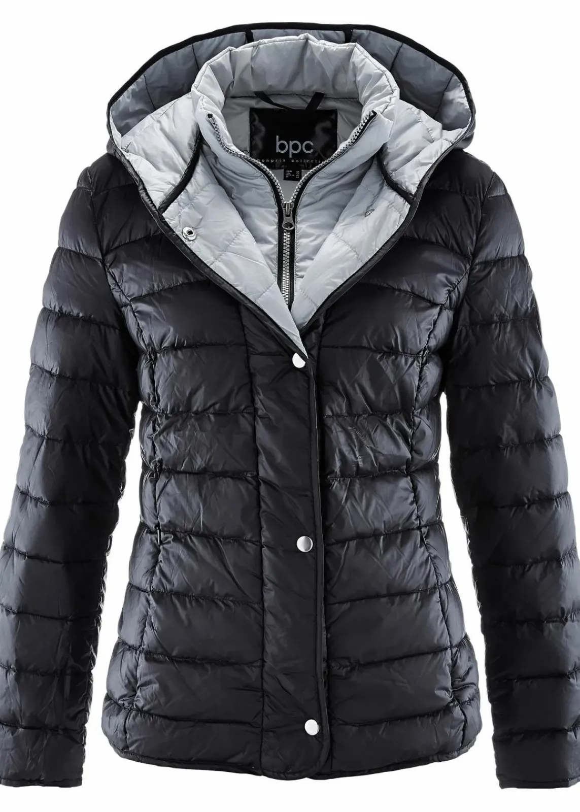 bonprix Jacken & Mäntel^Daunenjacke in 2-in-1 Optik schwarz