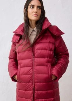 bonprix Jacken & Mäntel|Premium^Daunenmantel mit recycelten Daunen pflaumenrot