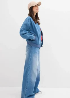 bonprix Bekleidung·Hosen|Jacken & Mäntel^Denim Blouson hellblau denim used