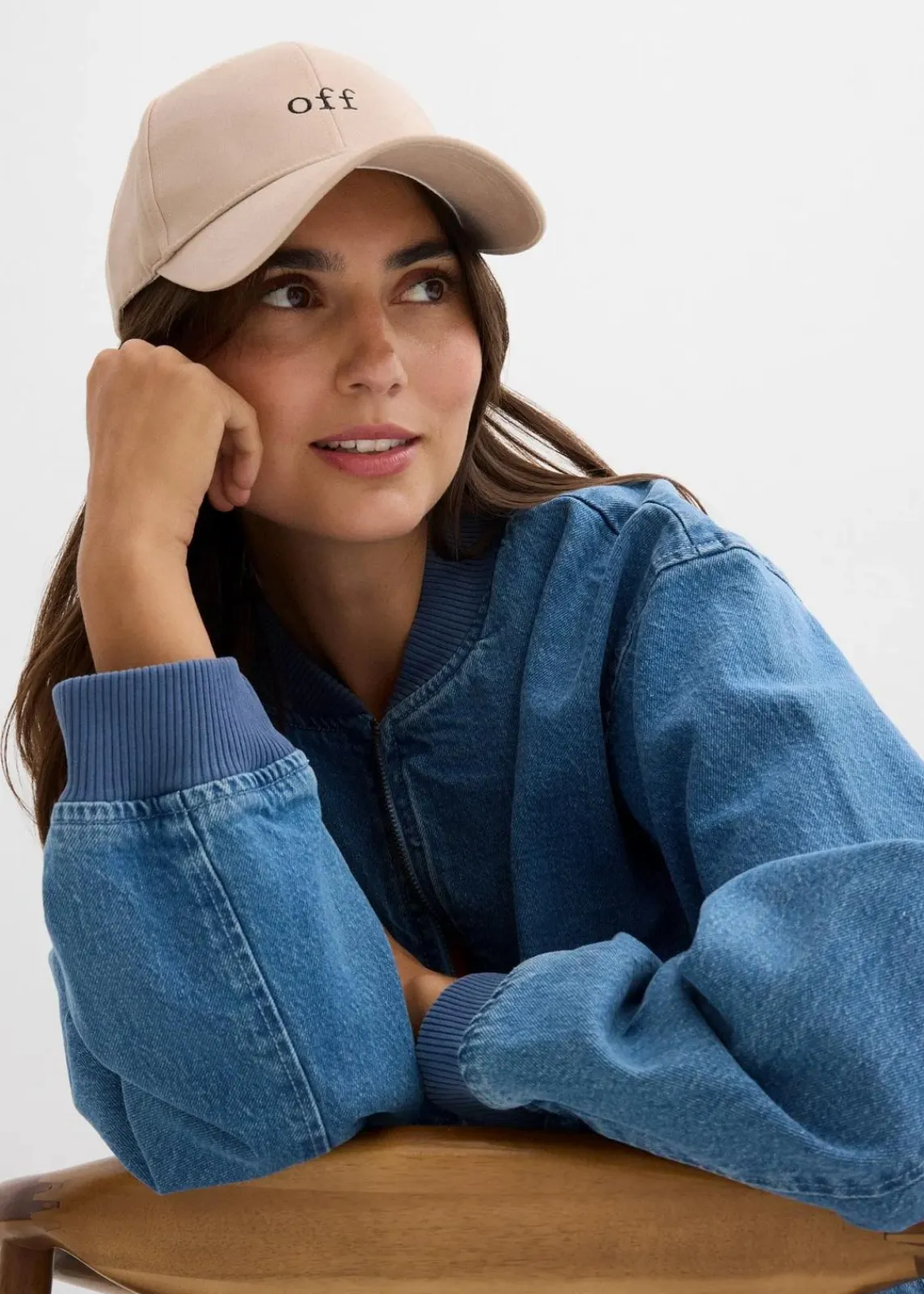 bonprix Bekleidung·Hosen|Jacken & Mäntel^Denim Blouson hellblau denim used