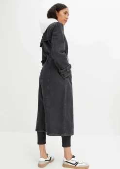 bonprix Jacken & Mäntel|Bekleidung·Hosen^Denim Trenchcoat grau denim