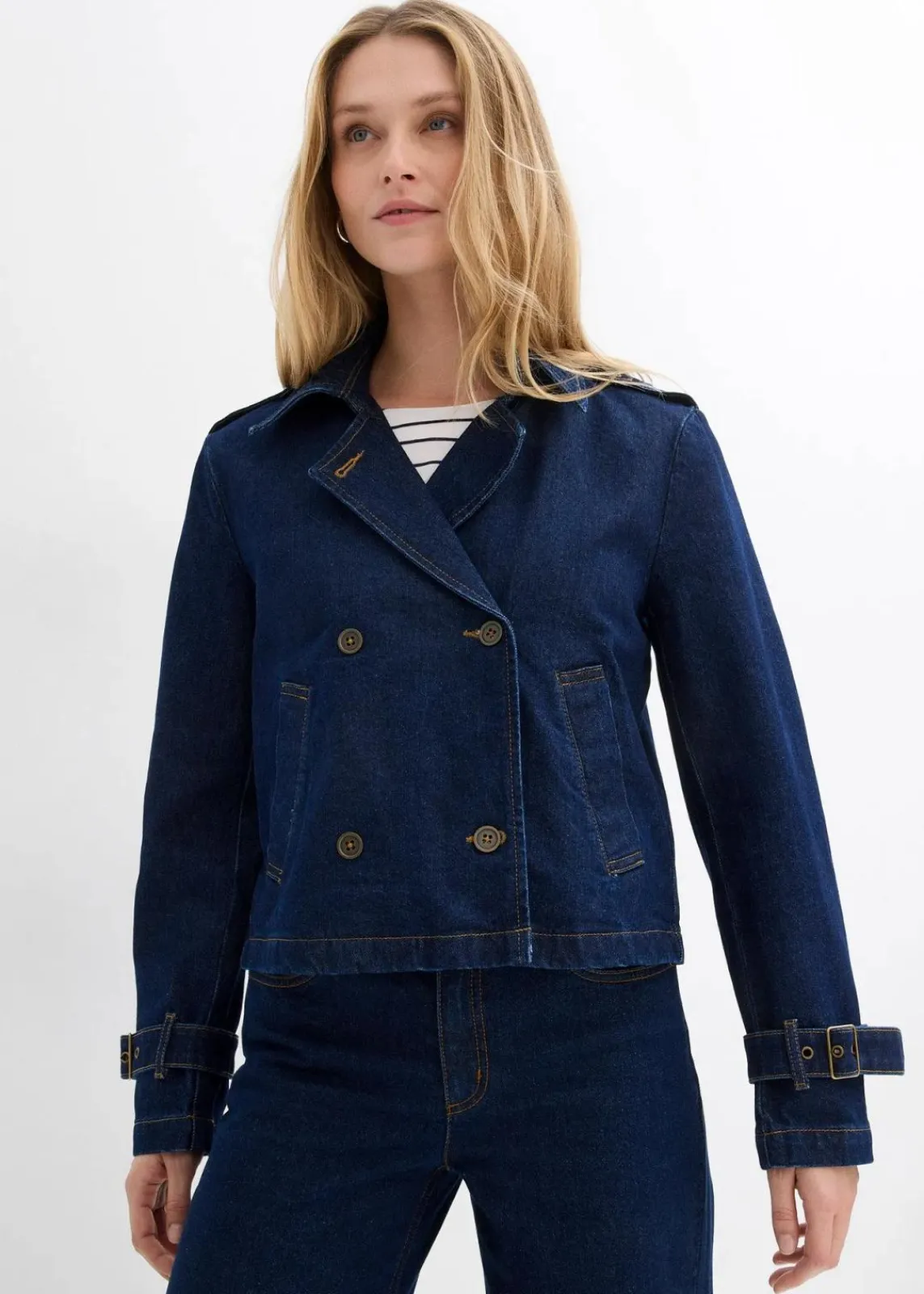 bonprix Jacken & Mäntel^Denim Trenchjacke nachtblau denim