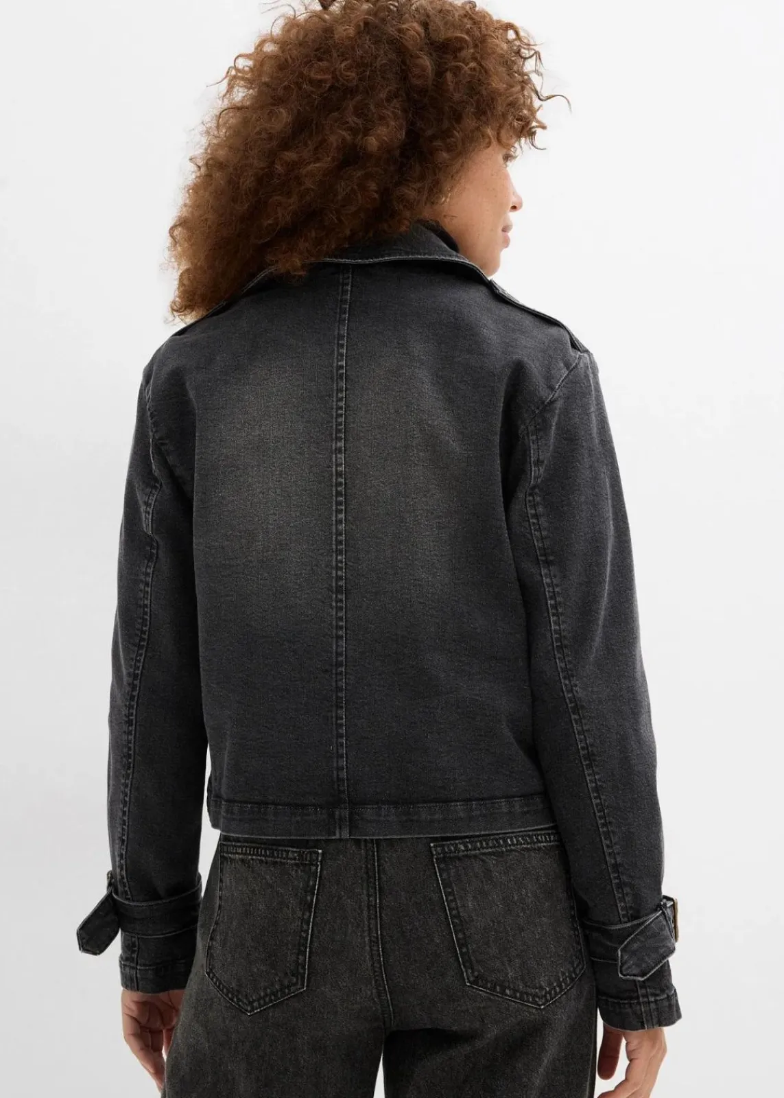 bonprix Jacken & Mäntel^Denim Trenchjacke schwarz denim