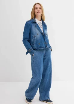 bonprix Jacken & Mäntel^Denim Trenchjacke hellblau denim