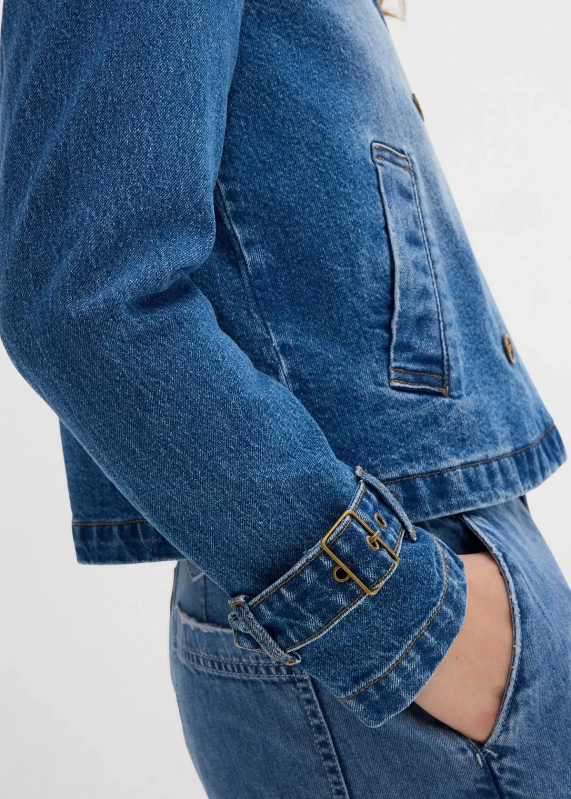 bonprix Jacken & Mäntel^Denim Trenchjacke hellblau denim