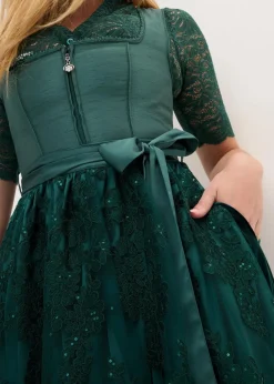 bonprix Bekleidung·Pullover & Strickjacken|Kleider^Dirndl mit bestickter Schürze (2-tlg. Set) mattgrün