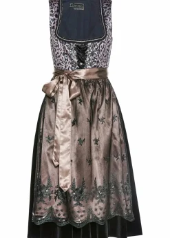 bonprix Kleider|Kurzgrößen^Dirndl mit Leomuster schwarzbedruckt