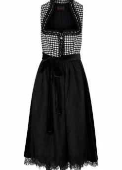 bonprix Bekleidung·Pullover & Strickjacken|Kleider^Dirndl mit Samtrock (2-tlg.Set) schwarz/wollweiß bedruckt