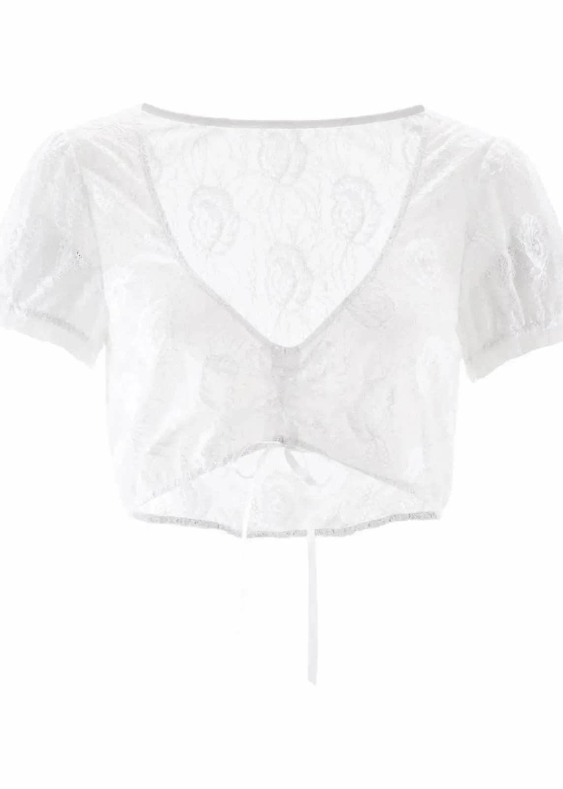 bonprix Bekleidung·Jacken & Mäntel|Blusen & Tuniken^Dirndlbluse aus Spitze weiß