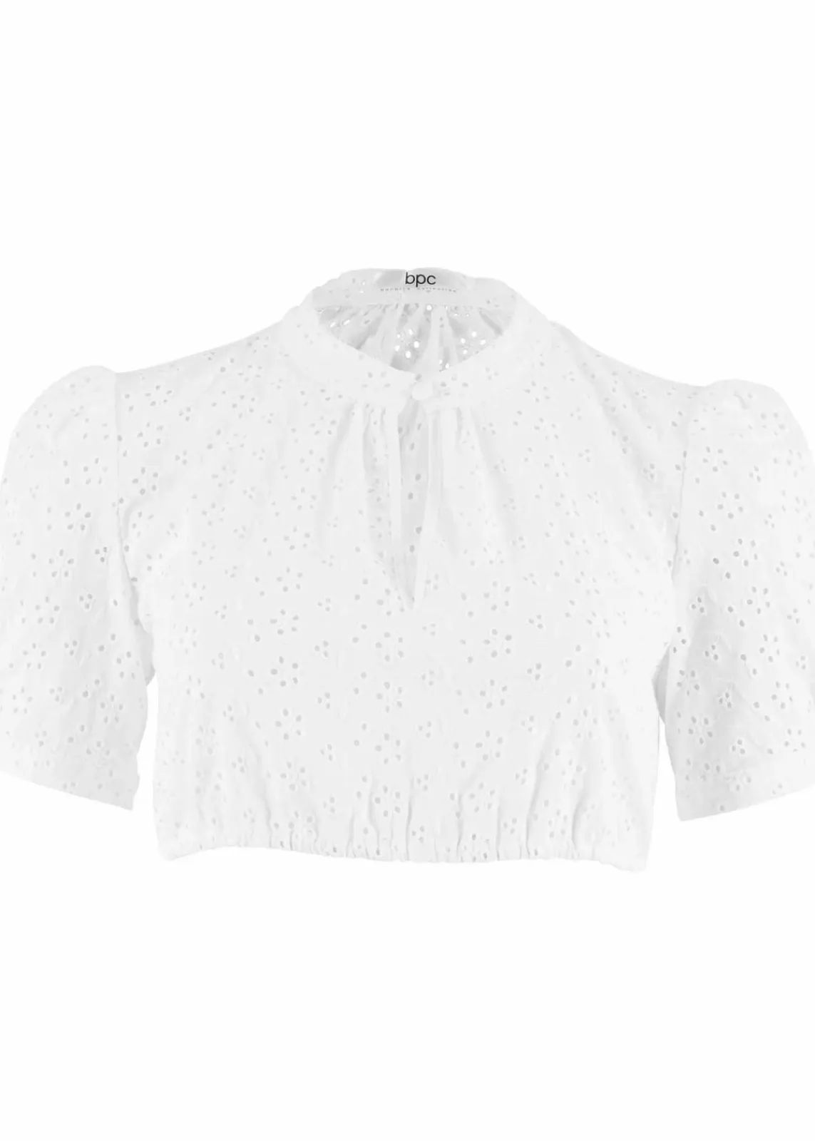 bonprix Bekleidung·Jacken & Mäntel|Blusen & Tuniken^Dirndlbluse mit Lochspitze weiß