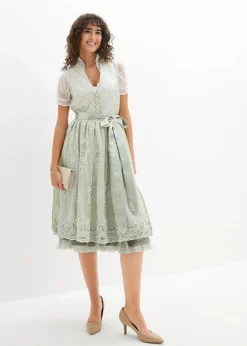 bonprix Bekleidung·Jacken & Mäntel|Blusen & Tuniken^Dirndlbluse mit Spitzenärmeln weiß