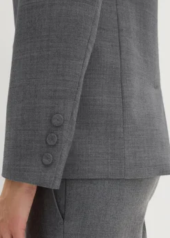 bonprix Bekleidung·Basics|Blazer^Doppelreihiger Wollblazer mittelgrau meliert