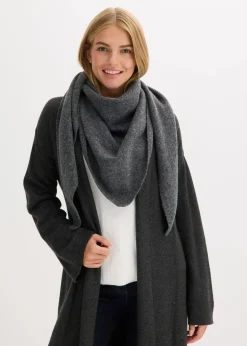 bonprix Schuhe & Accessoires In Spezialgrößen·Tücher & Ponchos|Schals & Tücher^Dreieckstuch grau