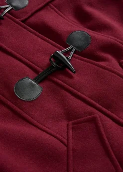 bonprix Jacken & Mäntel|Bekleidung·Hosen^Duffle-Jacke, Wollimitat dunkelbeere