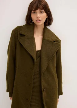 bonprix Bekleidung·Hosen|Jacken & Mäntel^Einreihiger Oversize-Mantel erdoliv