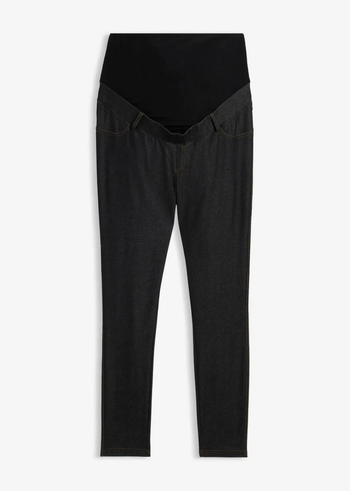 bonprix Bekleidung·Blazer|Umstandsmode^Elastische Umstands-Leggings in Jeansoptik schwarz denim