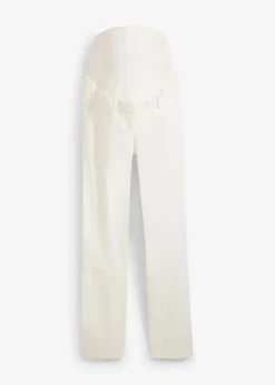 bonprix Bekleidung·Blazer|Umstandsmode^Elegante Umstandshose mit geradem Bein aus hautfreundlichem Baumwoll-Mix wollweiß