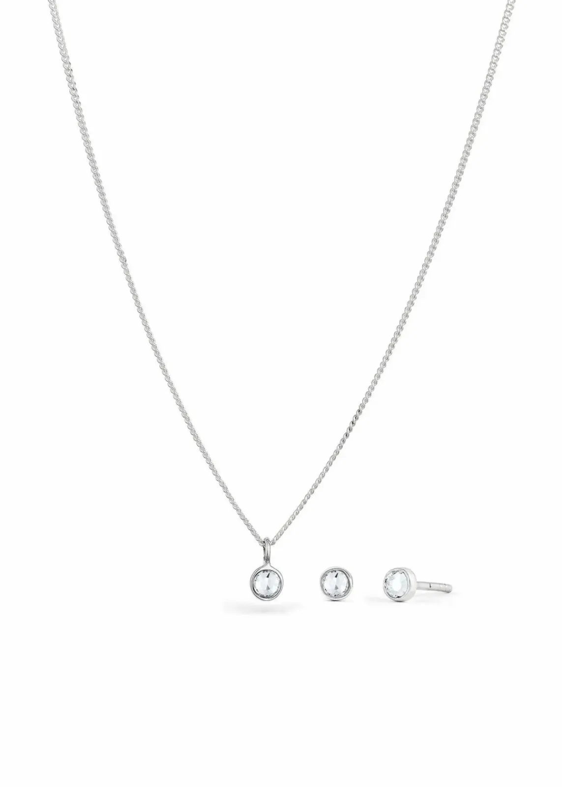 elli Schmuck|Schuhe & Accessoires In Spezialgrößen·Schmuck^Kette & Ohrringe aus 925er Sterling (3-tlg. Schmuckset) silber
