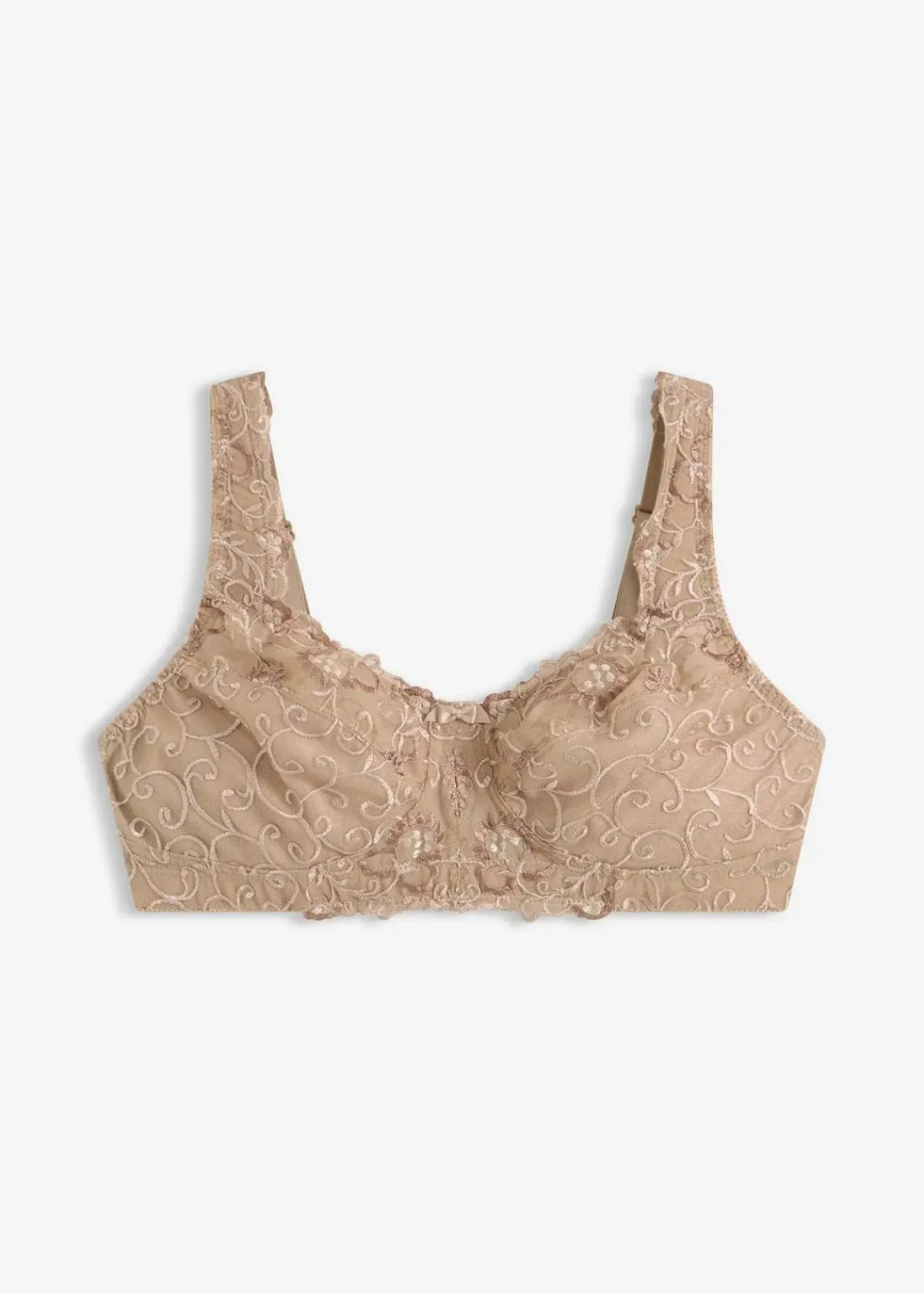 bonprix Wäsche·Große Cups D-H|Wäsche·Bhs^Entlastungs-BH ohne Bügel kreidebeige