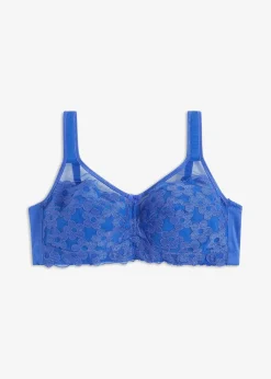 bonprix Wäsche·Große Cups D-H|Wäsche·Bhs^Entlastungs-BH ohne Bügel mit gepolsterten Trägern edelsteinblau