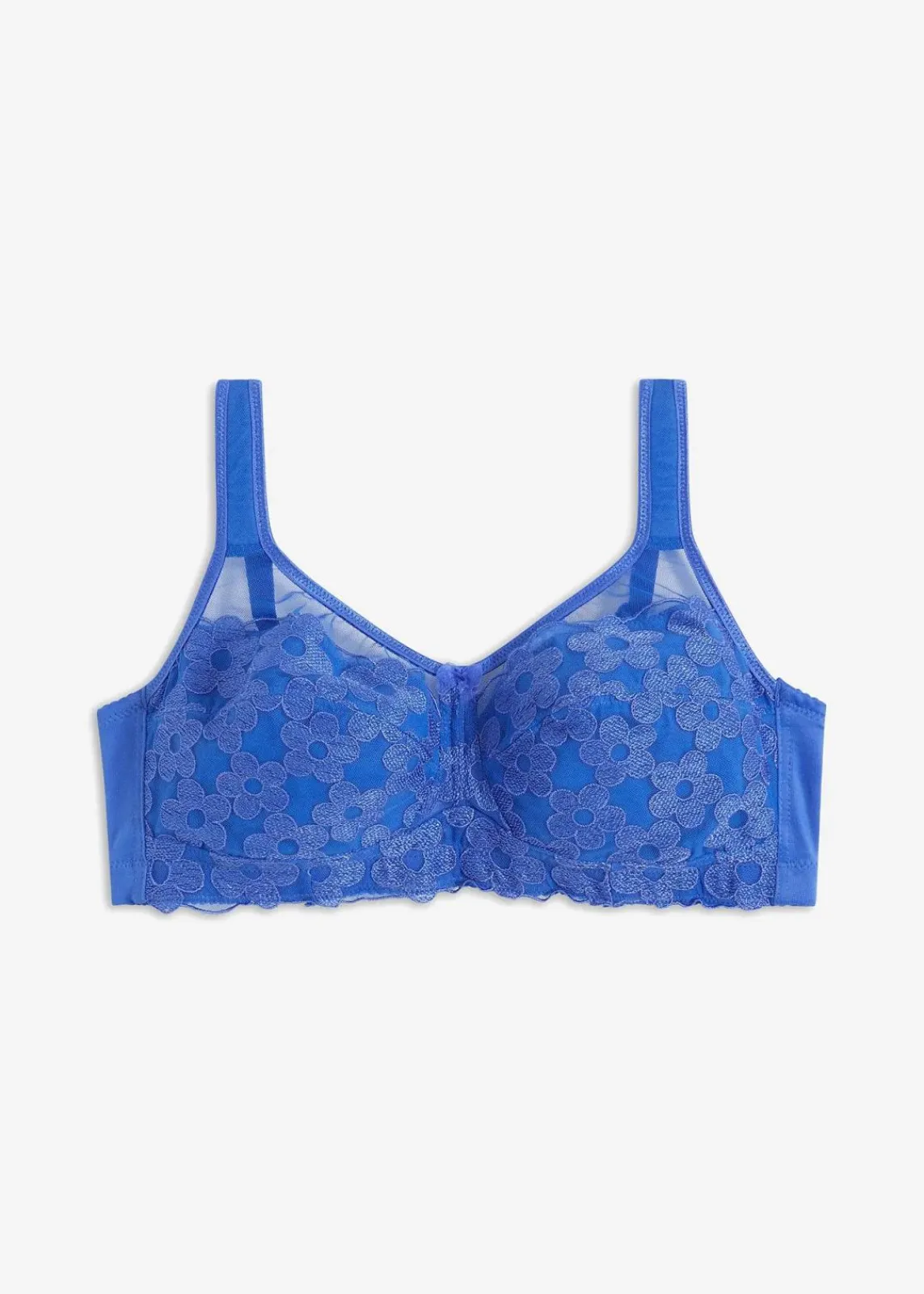 bonprix Wäsche·Große Cups D-H|Wäsche·Bhs^Entlastungs-BH ohne Bügel mit gepolsterten Trägern edelsteinblau