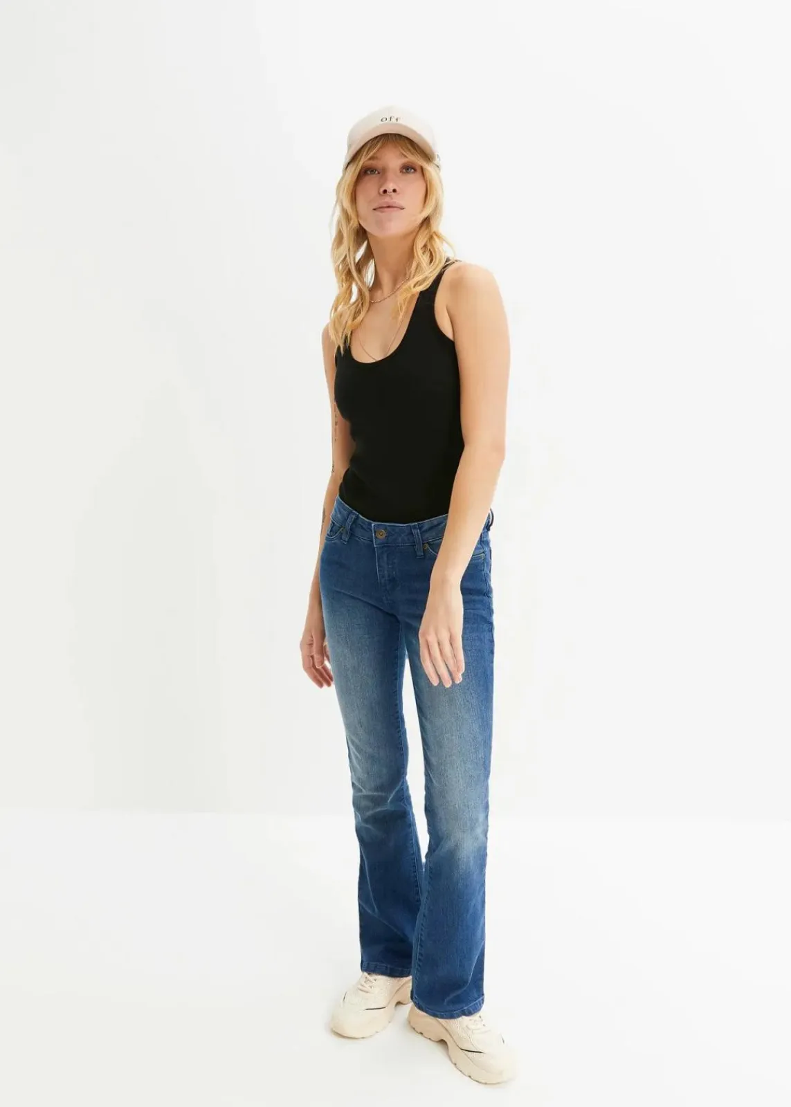 bonprix Nachhaltigere Materialien|Shirts & Tops^2er-Pack Ripp-Tanktop schwarz + weiß