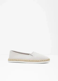 bonprix Schuhe & Accessoires In Spezialgrößen·Schuhe In Übergröße|Schuhe & Accessoires In Spezialgrößen·Elastischer Schaft^Espadrilles in Bast-Optik hellgrau