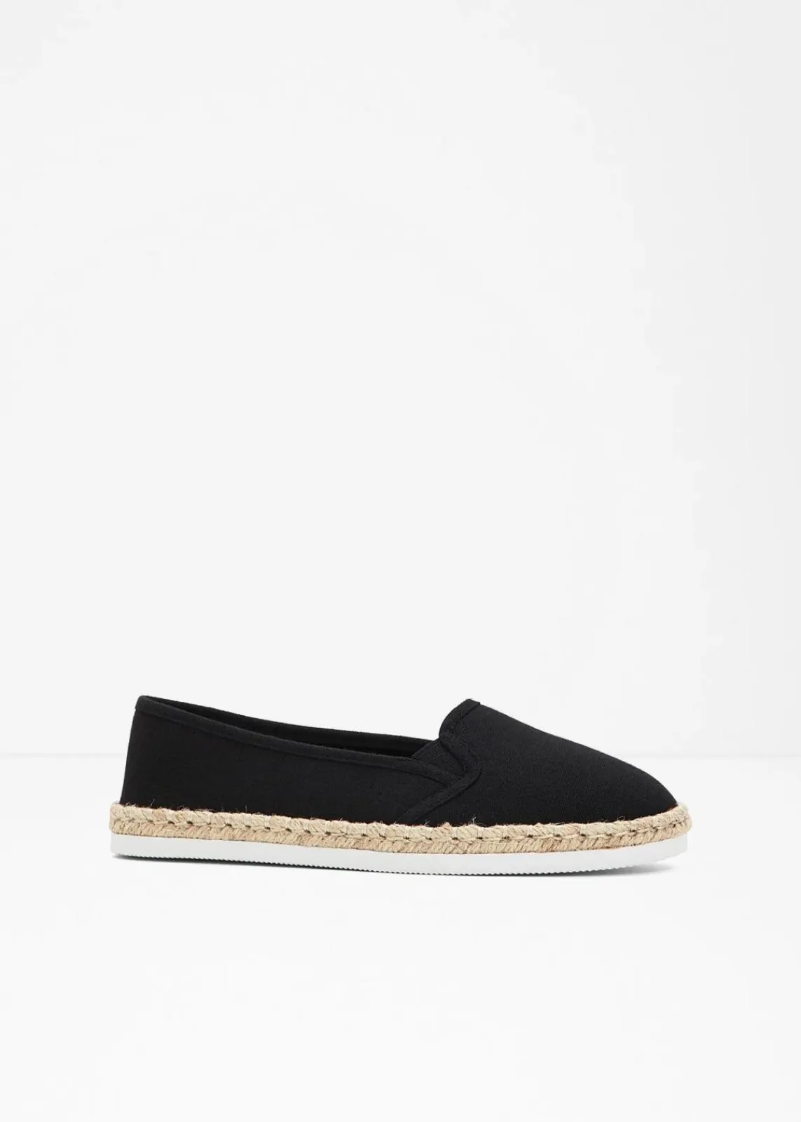 bonprix Strandmode|Slipper & Halbschuhe^Espadrilles in Bast-Optik schwarz