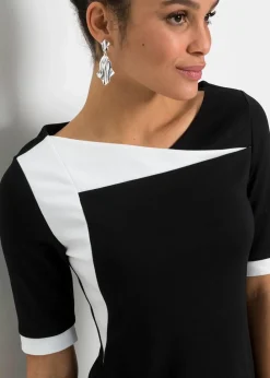 bonprix Bekleidung·Pullover & Strickjacken|Kleider^Etuikleid schwarz/weiss