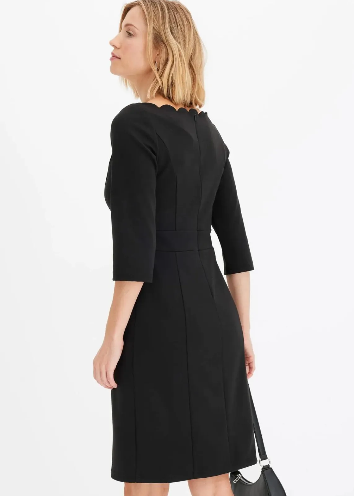 bonprix Kleider|Bekleidung·Pullover & Strickjacken^Etuikleid aus Punto di Roma schwarz