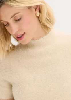 bonprix Pullover & Strickjacken|Bekleidung·Jeans^Federgarn Pullover kieselbeige