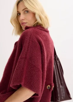 bonprix Bekleidung·Umstandsmode|Strickmode^Federgarn Strickjacke ahornrot
