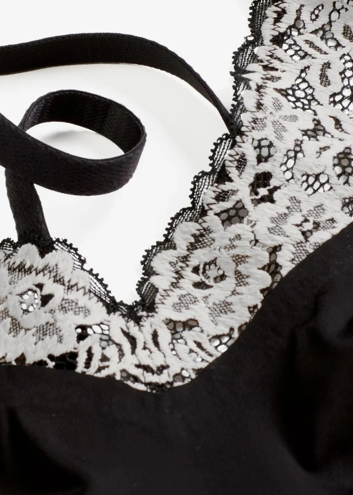 bonprix Seamless|Bhs^Feel Comfort Lasercut Bralette schwarz/wollweiß