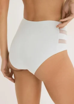 bonprix Wäsche·Höschen|Seamless^Feel Comfort Lasercut Maxipanty (2er Pack) cremeblau+schwarz