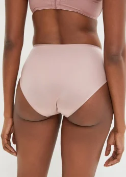 bonprix Höschen|Seamless^Feel Comfort Nahtlose Panty (3er Pack) rosenholz + mattbeige + mittelbraun 