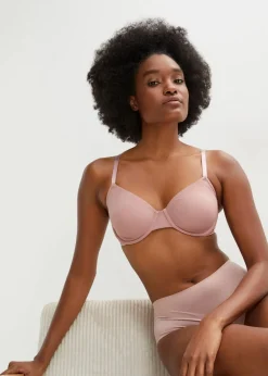 bonprix Höschen|Seamless^Feel Comfort Nahtlose Panty (3er Pack) rosenholz + mattbeige + mittelbraun 