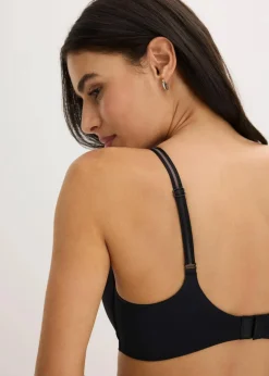 bonprix Bhs|Seamless^Feel Comfort Schalen-BH ohne Bügel ​mit Mesheinsatz schwarz