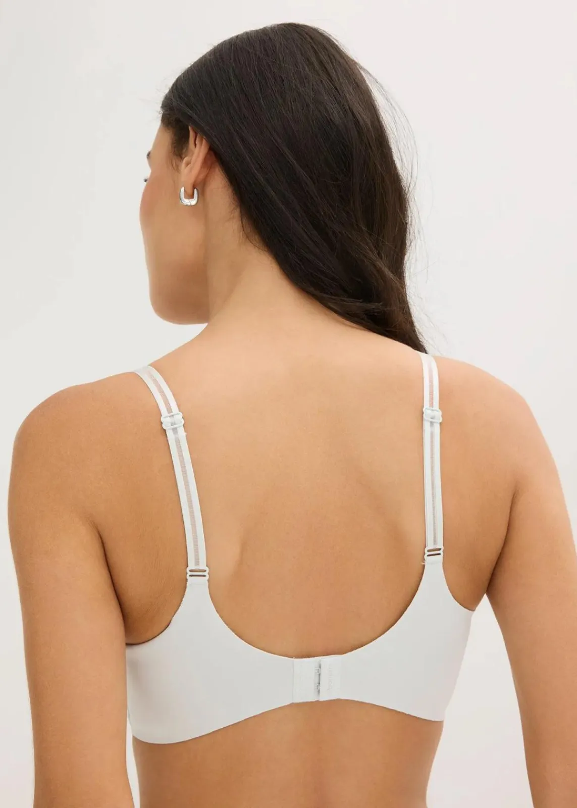 bonprix Bhs|Seamless^Feel Comfort Schalen-BH ohne Bügel mit Mesheinsatz cremeblau