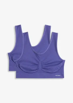 bonprix Wäsche·Basics|Wäsche·Bhs^Feel Comfort Seamless Bustier (2er Pack) 2x dunkelpazifik