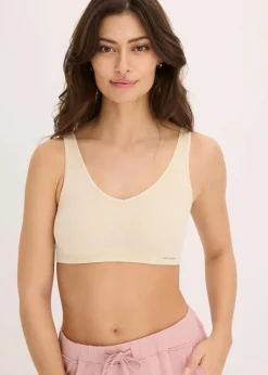 bonprix Wäsche·Basics|Wäsche·Bhs^Feel Comfort Seamless Bustier gerippt sandbeige meliert
